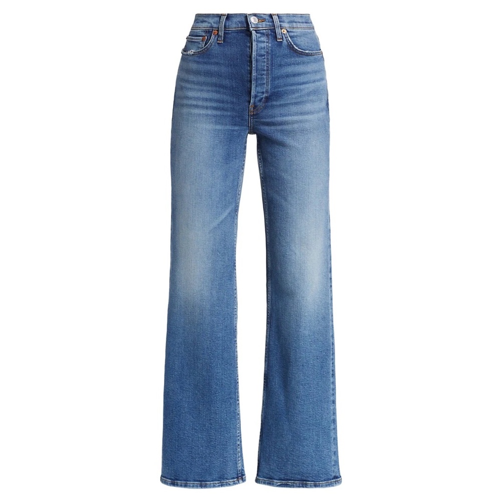 NWT ✨RE/DONE✨  '70s Ultra High Rise Wide Leg Jeans in Indigo Storm Sz 26, 29 - Picture 10 of 16